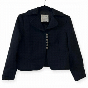 MOSCHINO Cheap & Chic Black Virgin Wool Jacket size 12